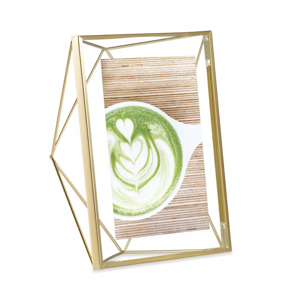 Umbra Prisma 5 in. x 7 in. Brass Matte Picture Frame