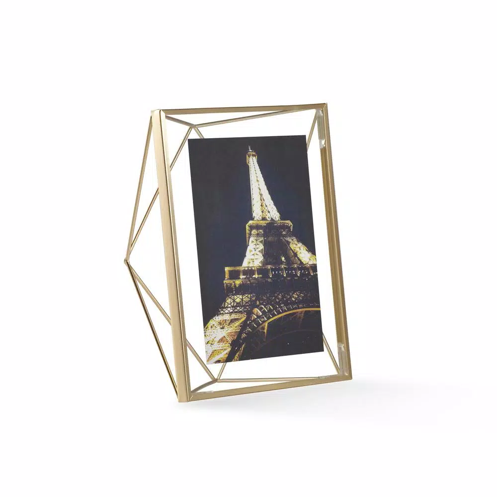 Umbra Prisma 5 in. x 7 in. Brass Matte Picture Frame