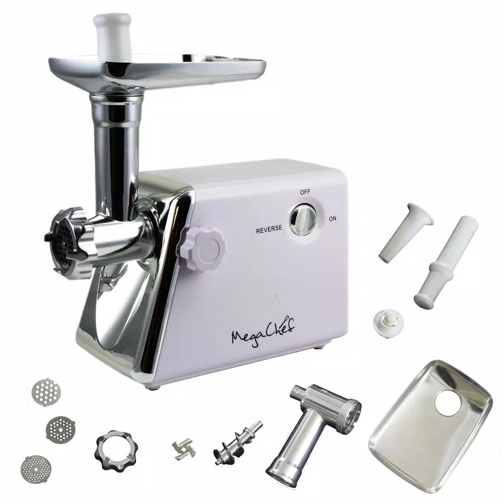 MegaChef MG-700 1200W Meat Grinder with Sausage and Kibbe Attachments