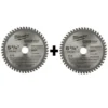 Milwaukee 5-3/8 in. x 30 Teeth Ferrous and 5-3/8 in. x 50 Teeth Non-Ferrous Metal Cutting Circular Saw Blade Set (2-Pack)
