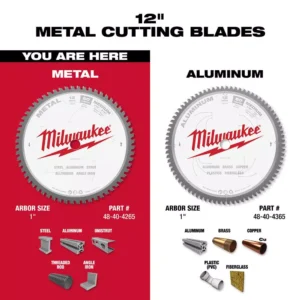 Milwaukee 12 in. x 60 Carbide Teeth Metal Cutting Circular Saw Blade