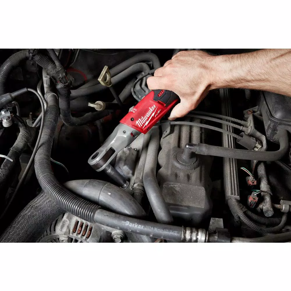 Milwaukee M12 FUEL 12-Volt Lithium-Ion Brushless Cordless 3/8 in. & 1/2 in. Ratchet Combo Kit with (1) 2.0Ah Battery & Charger