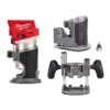 Milwaukee M18 FUEL 18-Volt Lithium-Ion Brushless Cordless Compact Router w/ Compact Router Offset Base &Â Router Plunge Base