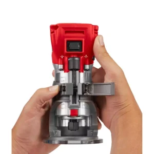 Milwaukee M18 FUEL 18-Volt Lithium-Ion Brushless Cordless Compact Router w/ Compact Router Offset Base & Router Plunge Base