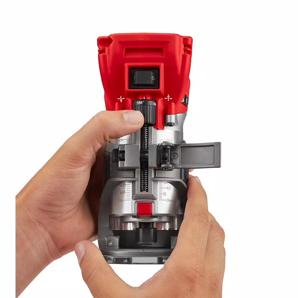 Milwaukee M18 FUEL 18-Volt Lithium-Ion Brushless Cordless Compact Router w/ Compact Router Offset Base & Router Plunge Base