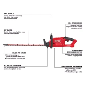 Milwaukee M18 FUEL 18-Volt Lithium-Ion Cordless Brushless String Grass Trimmer, Blower, Hedge Trimmer and Chainsaw Combo Kit