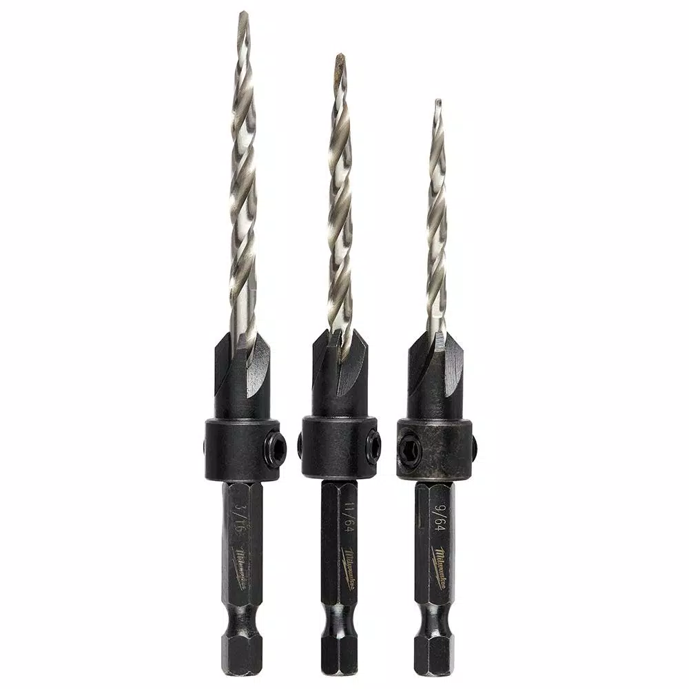 Milwaukee #6/#8/#10 Steel Countersink Set (3-Piece)