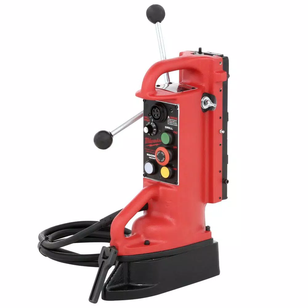 Milwaukee Electro-Magnetic Adjustable Position Drill Press Base with 11 in. Drill Travel