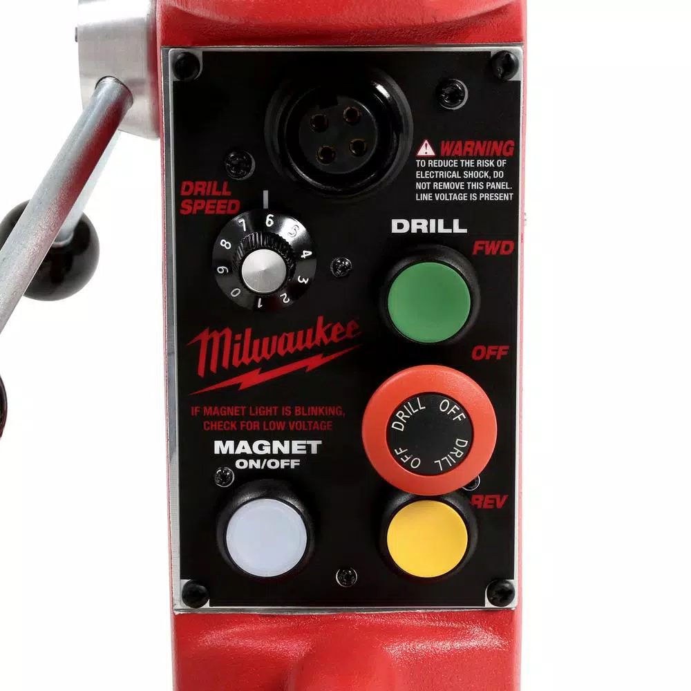 Milwaukee Electro-Magnetic Adjustable Position Drill Press Base with 11 in. Drill Travel