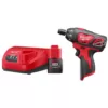 Milwaukee M12 12-Volt Lithium-Ion Cordless 1/4 in. Hex Screwdriver Kit with (1) 1.5Ah Battery and Charger