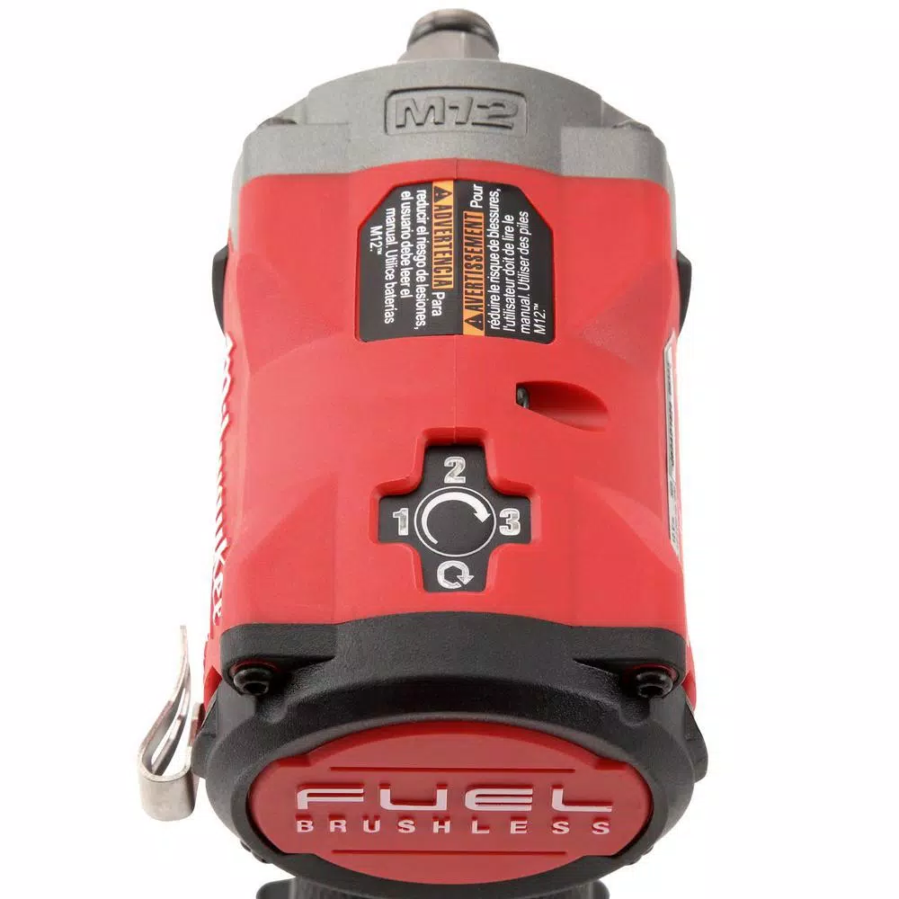 Milwaukee M12 FUEL 12-Volt Lithium-Ion Brushless Cordless Stubby 3/8 in. Impact Wrench and HACKZALL with two 3.0 Ah Batteries