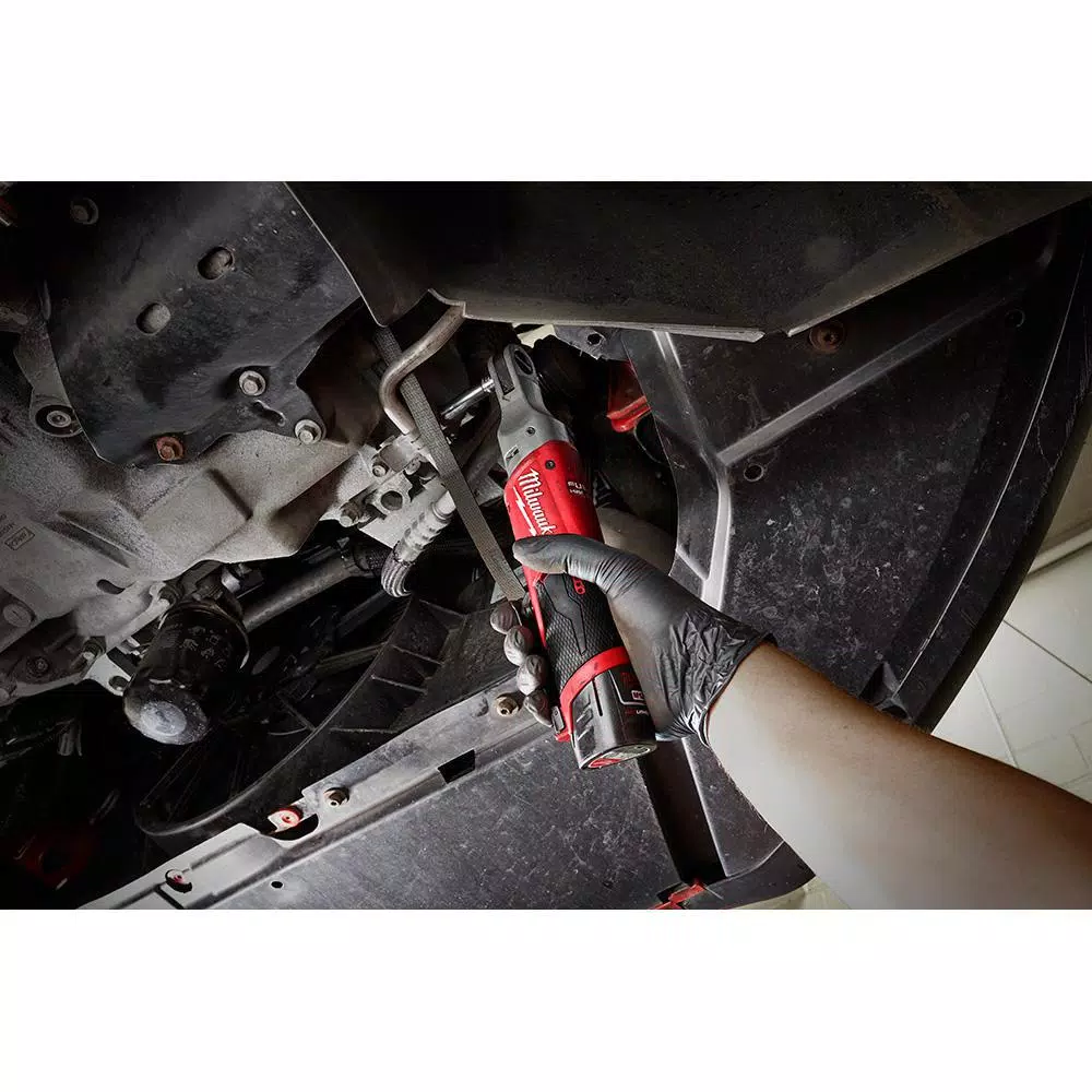 Milwaukee M12 FUEL 12-Volt Lithium-Ion Brushless Cordless Stubby 3/8 in. Impact Wrench & 3/8 in. Ratchet with two 3.0 Ah Batteries