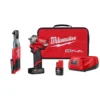 Milwaukee M12 FUEL 12-Volt Lithium-Ion Brushless Cordless Stubby 3/8 in. Impact Wrench & Ratchet Combo Kit (2-Tool)