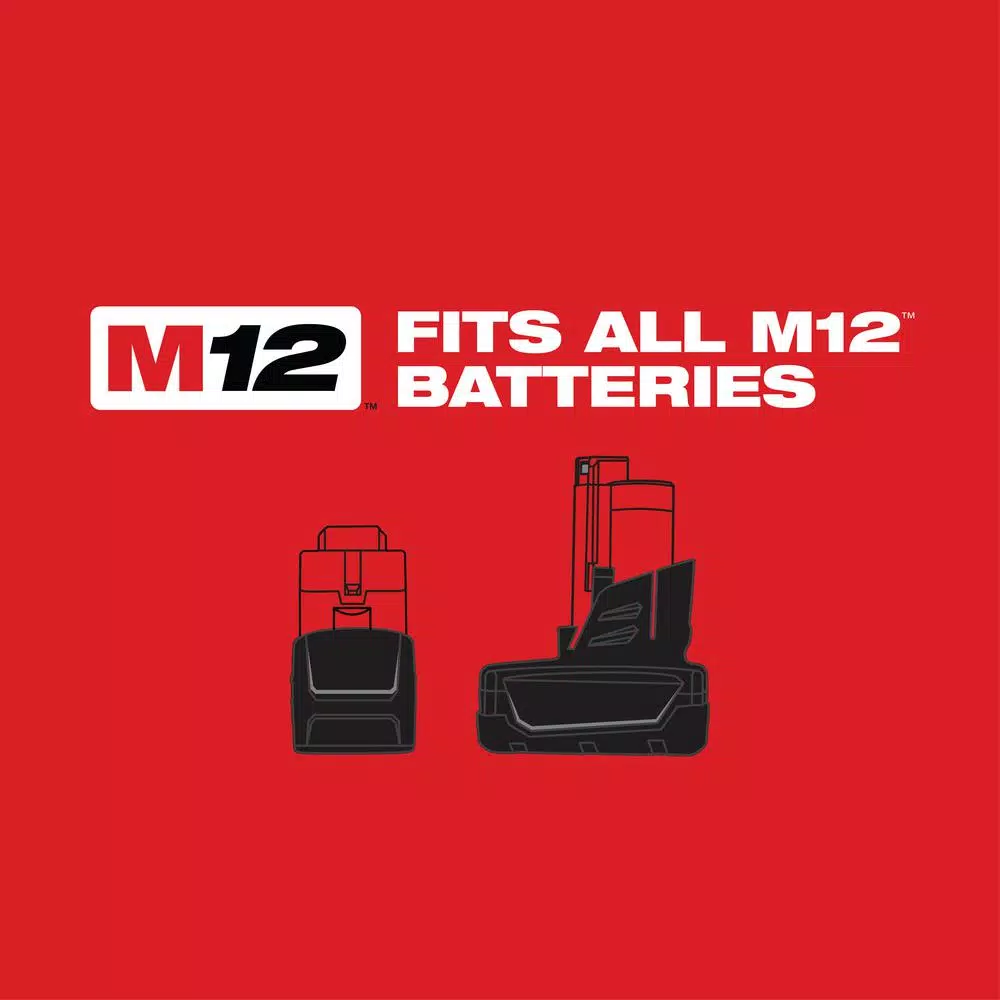 Milwaukee M12 FUEL 12-Volt Lithium-Ion Brushless Cordless Stubby 3/8 in. Impact Wrench Kit with One 4.0 and One 2.0Ah Batteries