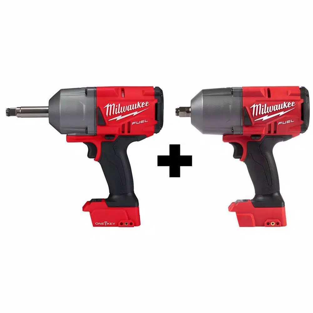 Milwaukee M18 FUEL 18-Volt Lithium-Ion Brushless Cordless 1/2 in. Impact Wrench with Standard and Extended Anvil (Tool-Only)