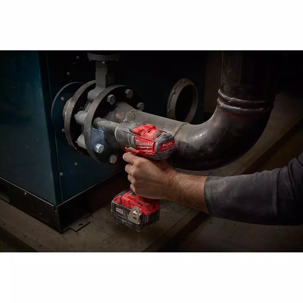 Milwaukee M18 FUEL 18-Volt Lithium-Ion Brushless 1/2 in. Mid Torque Impact Wrench With Pin Detent Kit with Socket Set (9-Piece)