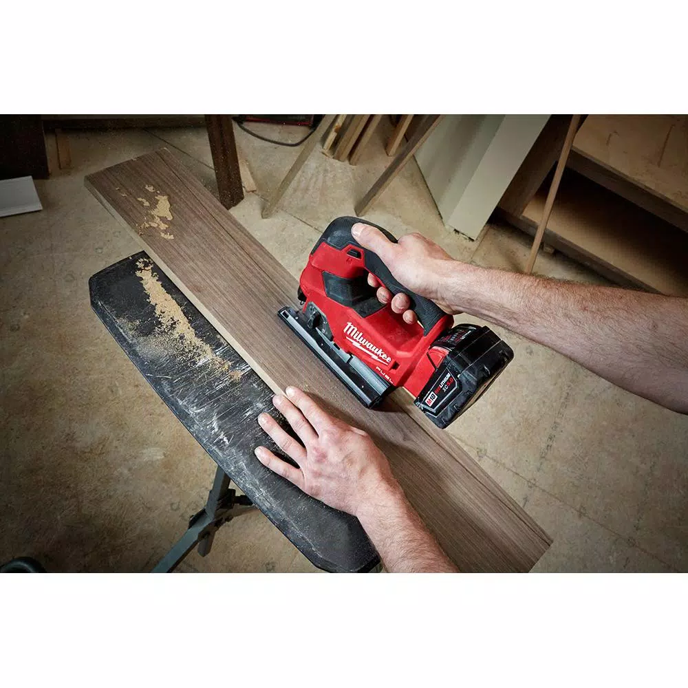 Milwaukee M18 FUEL 18-Volt Lithium-Ion Brushless Cordless Jig Saw (2-Tool) with (2) 6.0Ah Batteries