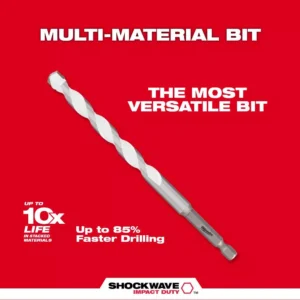 Milwaukee 5/16 in. x 4 in. x 6 in. SHOCKWAVE Carbide Multi-Material Drill Bit