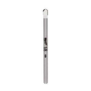 Milwaukee 1/8 in. Carbide Tipped Drill Bit for Drilling Natural Stone, Granite, Slate, Ceramic and Glass Tiles