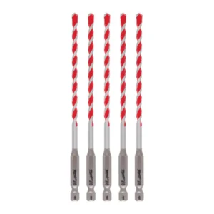 Milwaukee 3/16 in. SHOCKWAVE Carbide Hammer Drill Bits (5-Pack)