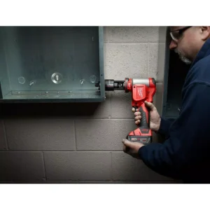 Milwaukee M18 18-Volt Lithium-Ion Cordless 1/2 in.- 4 in. Force Logic Knockout Tool Kit /W FUEL Hammer Drill & 5.0 Ah Battery