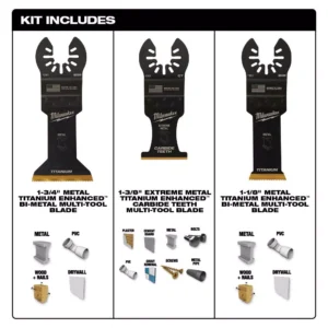 Milwaukee Oscillating Metal Cutting Multi-Tool Blade Kit (3-Piece)