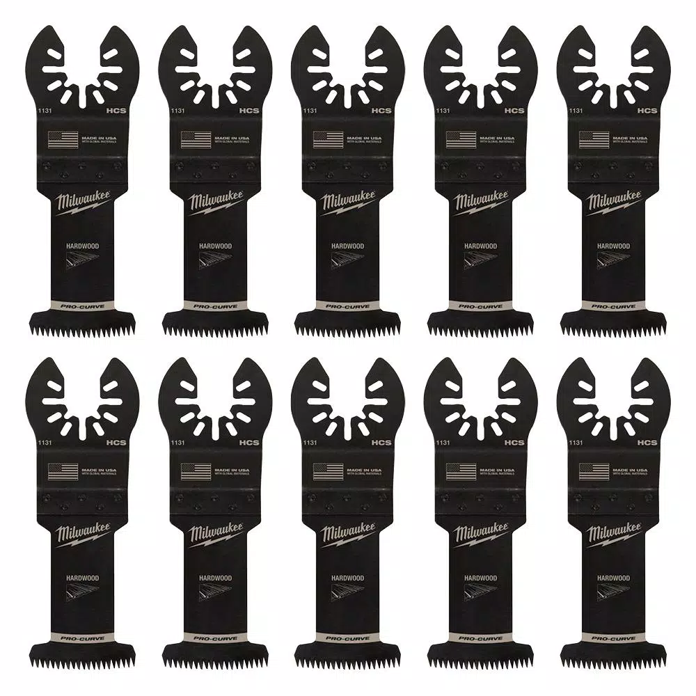 Milwaukee 1-3/8 in. High Carbon Steel Universal Fit Japanese Teeth Hardwood Cutting Oscillating Multi-Tool Blade (10-Pack)