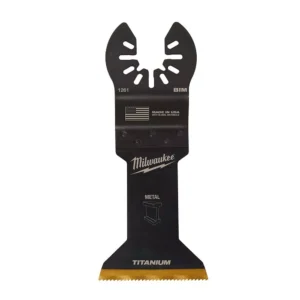 Milwaukee 1-3/4 in. Titanium Bi-Metal Universal Fit Metal Cutting Oscillating Multi-Tool Blade (1-Pack)