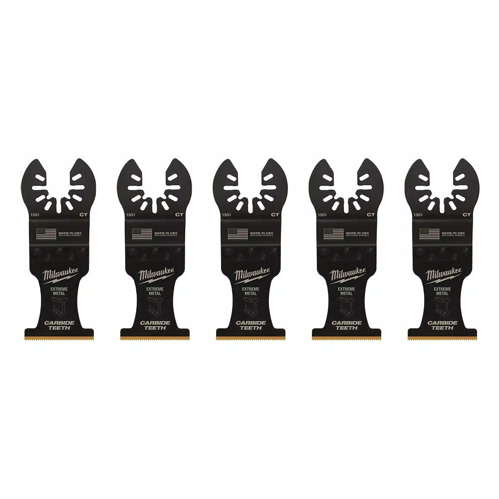 Milwaukee 1-3/8 in. Carbide Universal Fit Extreme Metal Cutting Oscillating Multi-Tool Blade (10-Pack)