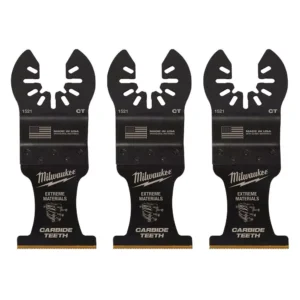 Milwaukee 1-3/8 in. Carbide Universal Fit Extreme Wood/Metal Cutting Oscillating Multi-Tool Blade (3-Pack)