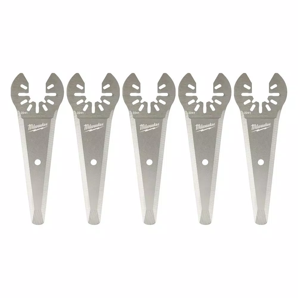 Milwaukee 3 in. Stainless Steel Tapered Sealant Cutting Oscillating Multi-Tool Blade (5-Piece)