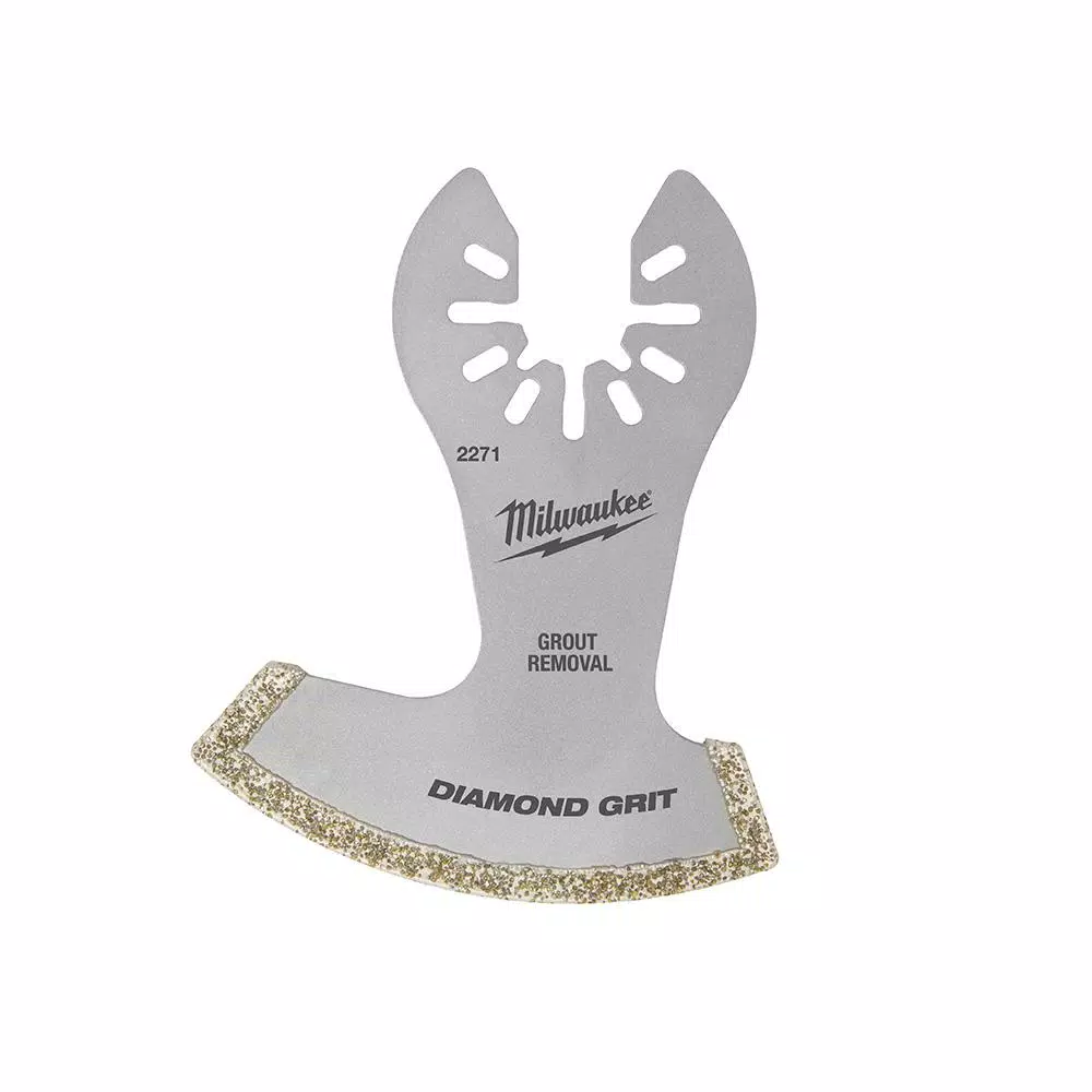 Milwaukee 2-1/2 in. Stainless Steel Universal Fit Diamond Grit Segment Boot Oscillating Multi-Tool Blade (1-Piece)