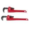 Milwaukee 14 in. and 18 in. Steel Pipe Wrench Set (2-Piece)