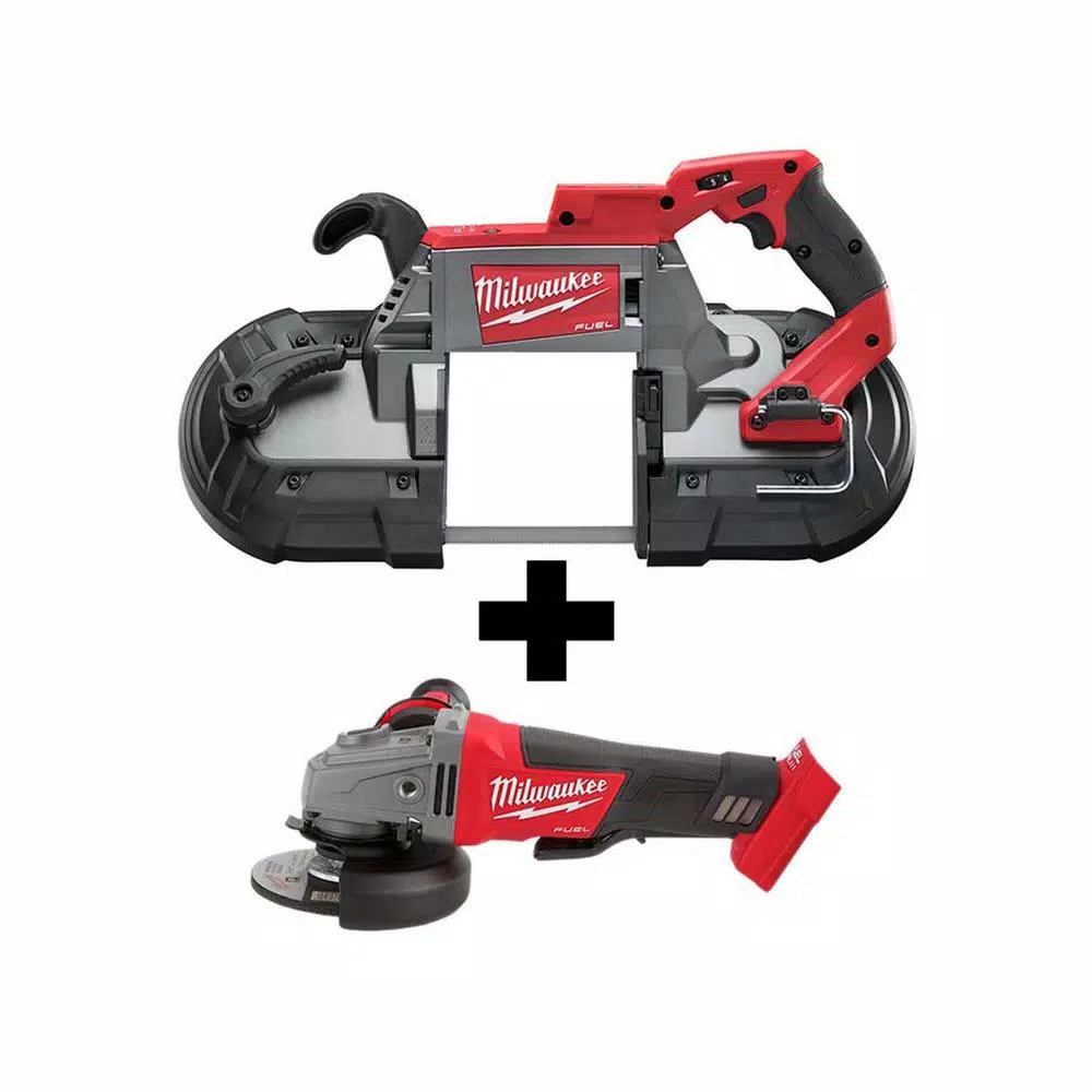 Milwaukee M18 FUEL 18-Volt Lithium-Ion Brushless Cordless Deep Cut Band Saw with M18 FUEL 4-1/2 in./5 in. Grinder