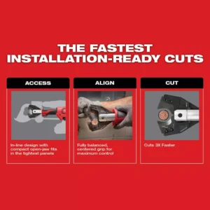 Milwaukee M18 18-Volt Lithium-Ion Cordless Cable Cutter with CU/AL Jaws with One 2.0 Ah Battery, Charger, Hard Case