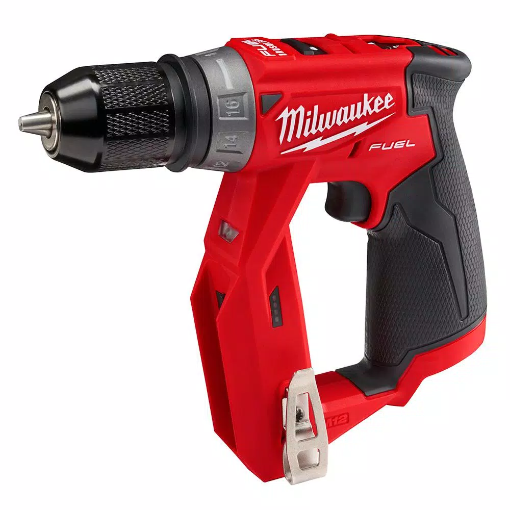 Milwaukee M12 FUEL 12-Volt Lithium-Ion Brushless Cordless 4-in-1 Installation 3/8 in. Drill Driver with 4 Tool Head (Tool-Only)