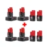 Milwaukee M12 12-Volt Lithium-Ion Compact and Extended Capacity Battery Combo with Four 2.0 Ah and Four 4.0 Ah Batteries