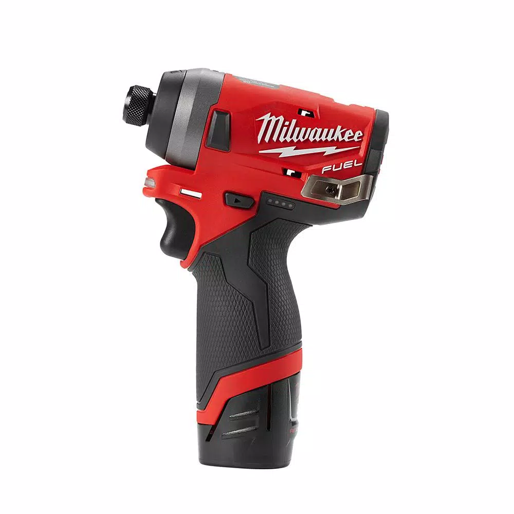 Milwaukee M12 FUEL 12-Volt Li-Ion Brushless Cordless Hammer Drill and Impact Driver Combo Kit (2-Tool) W/ LED Flood Light