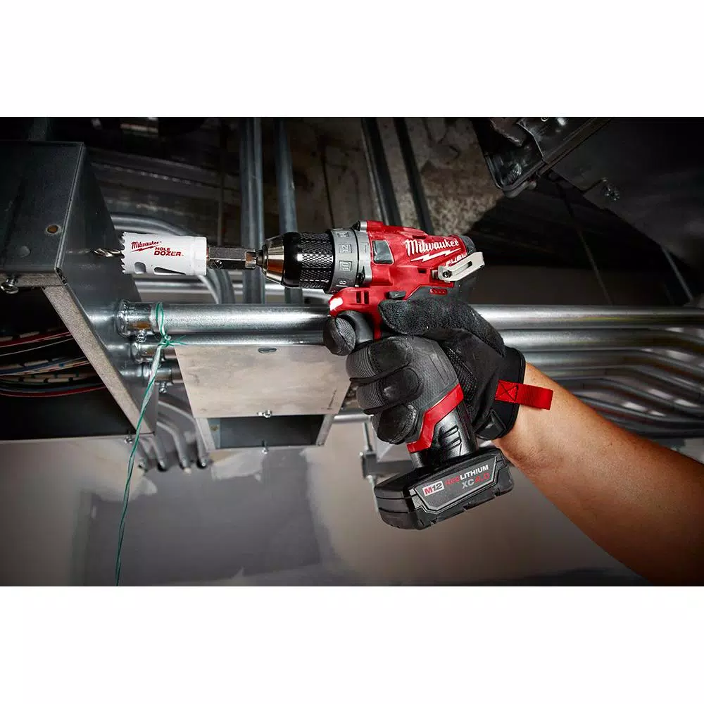 Milwaukee M12 FUEL 12-Volt Li-Ion Brushless Cordless Hammer Drill and Impact Driver Combo Kit (2-Tool) W/ LED Flood Light