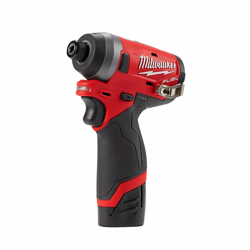 Milwaukee M12 FUEL 12-Volt Li-Ion Brushless Cordless Hammer Drill and Impact Driver Combo Kit (2-Tool) W/ LED Flood Light
