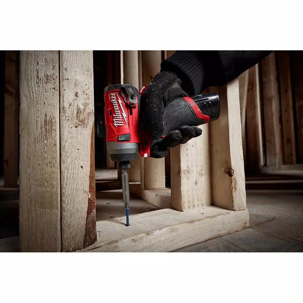 Milwaukee M12 FUEL 12-Volt Li-Ion Brushless Cordless Hammer Drill and Impact Driver Combo Kit (2-Tool) W/ LED Flood Light