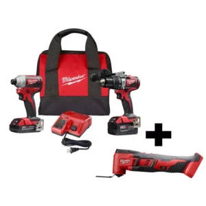 Milwaukee M18 18-Volt Lithium-Ion Brushless Cordless Hammer Drill and Impact Combo Kit w/ M18 Oscillating Multi-Tool