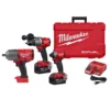 Milwaukee M18 FUEL 18-Volt Lithium-Ion Brushless Cordless Hammer Drill and Impact Driver Combo Kit (2-Tool) with Impact Wrench