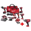 Milwaukee M18 FUEL 18-Volt Lithium-Ion Brushless Cordless Combo Kit (7-Tool) with M18 FUEL 1/2 in. Impact Wrench