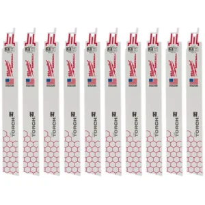 Milwaukee 9 in. 14 TPI Torch Metal Reciprocating Saw Blade (10-Pack)
