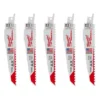 Milwaukee 6 in. 5 TPI AX Nail Embedded Wood Cutting SAWZALL Reciprocating Saw Blades (5-Pack)