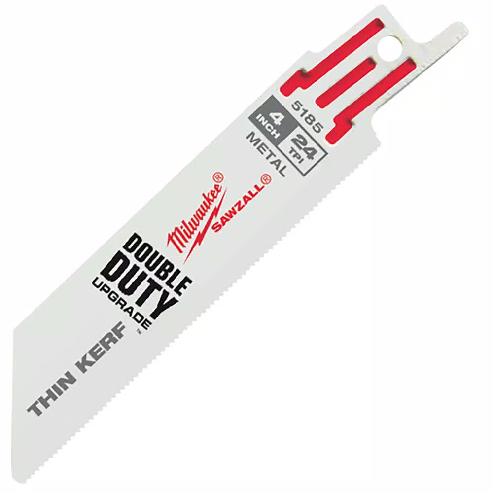 Milwaukee 4 in. 24 Teeth per in. Thin Metal Cutting SAWZALL Reciprocating Saw Blades (50 Pack)