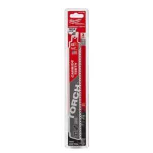 Milwaukee 9 in. 7 TPI TORCH Carbide Teeth Thick Metal Cutting SAWZALL Reciprocating Saw Blade (3 Pack)