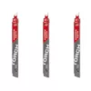 Milwaukee 9 in. 7 TPIÂ TORCH Carbide Teeth Thick Metal Cutting SAWZALL Reciprocating Saw Blade (3 Pack)