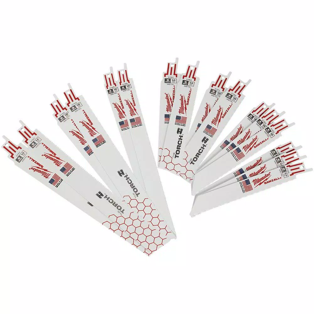 Milwaukee SAWZALL Metal Cutting Bi-Metal Reciprocating Blade Set W/SHOCKWAVE Impact Duty Steel Driver Bit Set (61-Piece)